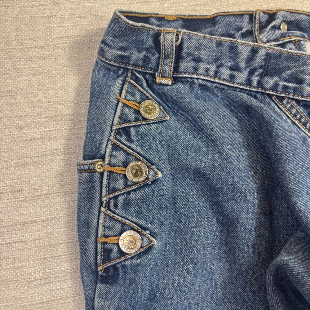 Vintage Lawman Western Jeans Womens 13 High Rise Straight Leg Rodeo Cowgirl - Picture 4 of 15